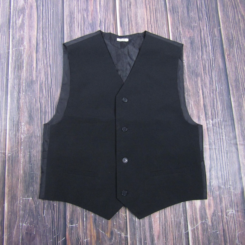 Suit‎ Vest Calvin Klein Teens 38 Black Polyester Spandex 3 Piece Stretch Formal